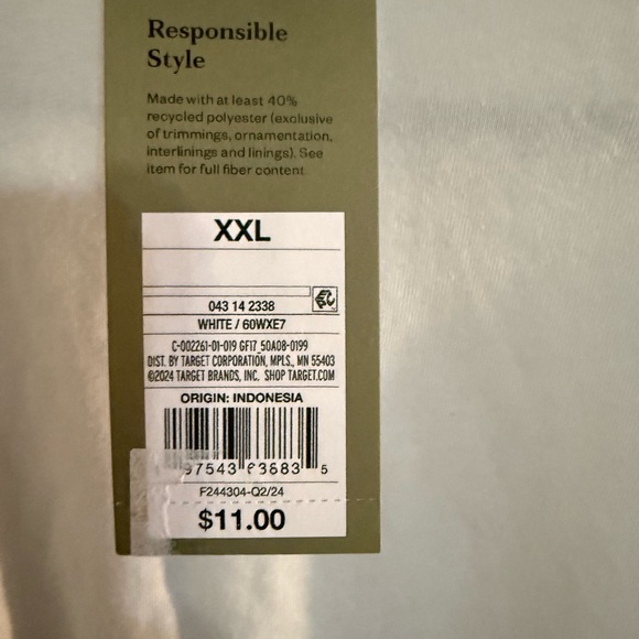 Set of Classic White Men's Longsleeve Shirt & Men’s Blue Gray Swim Shorts XXL - Picture 4 of 11